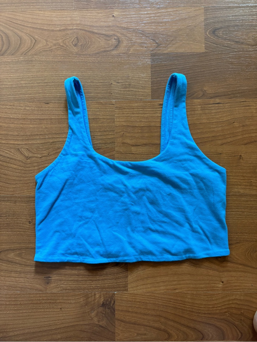 wild fable Blue Scoop-Neck Cropped Tank